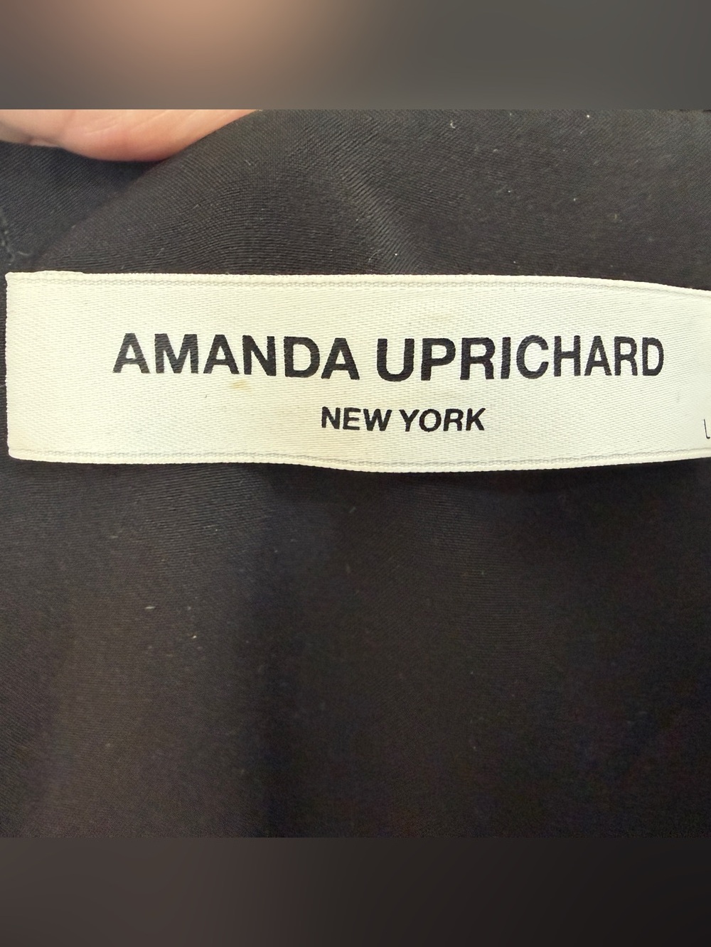 Amanda Uprichard Black Floral Tie Long Sleeve Dress - Picture 2 of 3